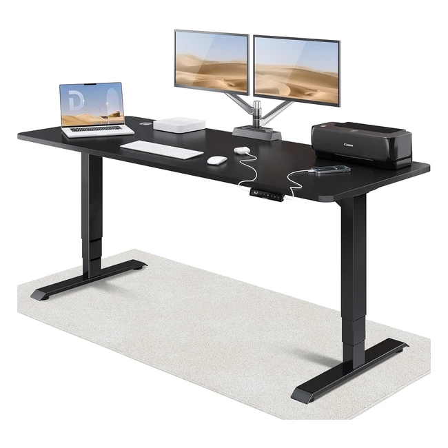 Desktronic HomePro Höhenverstellbarer Schreibtisch 200 x 80 cm Elektrischer Tisch mit leisem Dualmotor Touchscreen Hohe Traglast Bar-Tisch