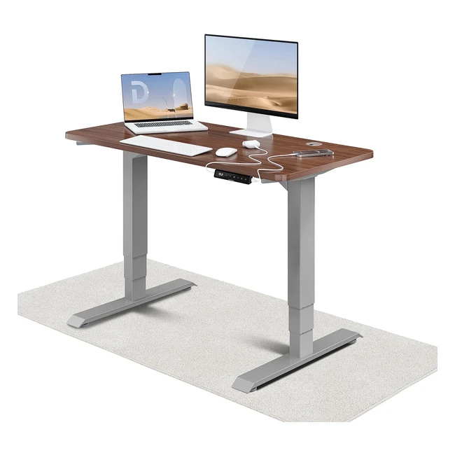 Desktronic HomePro Höhenverstellbarer Schreibtisch 120 x 60 cm - Elektrischer Schreibtisch mit leisen Doppelmotor - Touchscreen - Hohe Traglast - Stehtisch