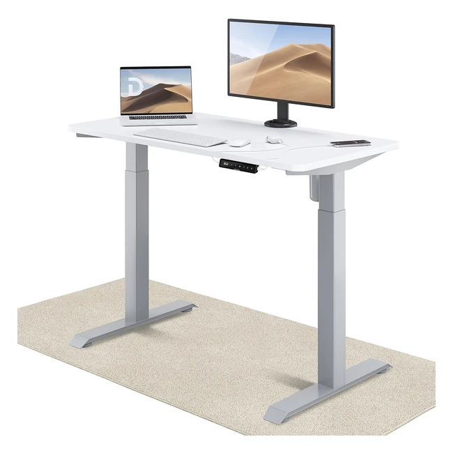 Höhenverstellbarer Schreibtisch 120 x 60 cm von Desktronic - Elektrisch, Touchscreen, Stahlbeine