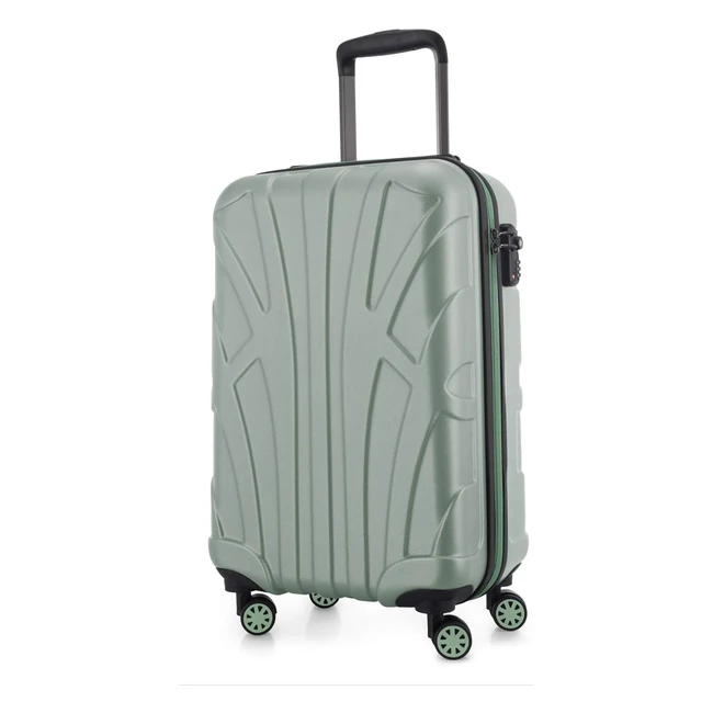 Suitline Handgepäck Hartschalenkoffer Koffer Trolley 55cm TSA 100% ABS Matt Mint