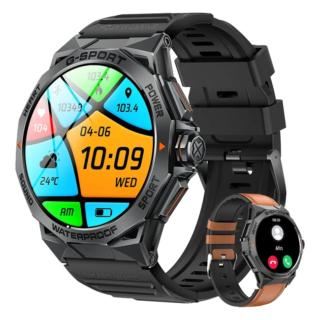 LEMFO Smartwatch Uomo 143 AMOLED Orologio Smart Watch Bluetooth Chiamate 100 Modalità Sport