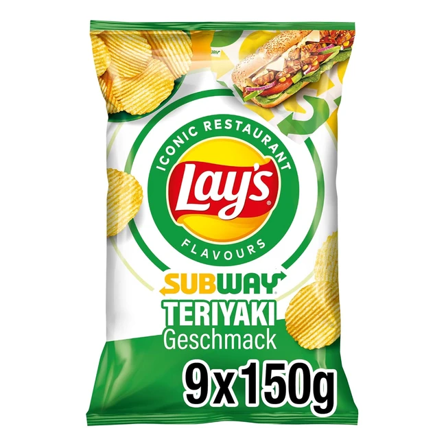 Lays Subway Chicken Terriyaki Chips 9x150g - Knusprige Kartoffelchips für erfolgreiche Partys