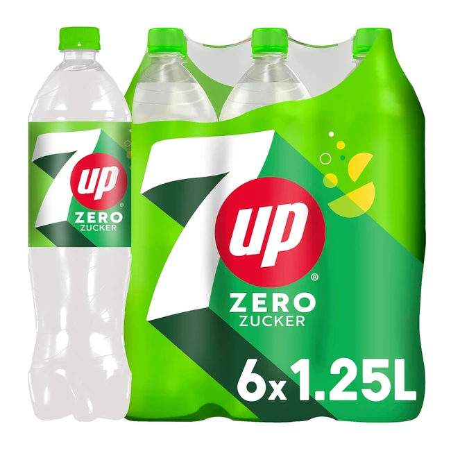 7up Zero Zuckerfreie Limonade - Fruchtigfrisch, 100% recyceltes Material - 6 x 125 L