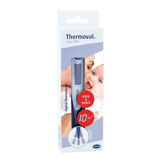 Termometro Digitale Thermoval Kids Flex - Alta Precisione - Misurazione Rapida - Punta Flessibile