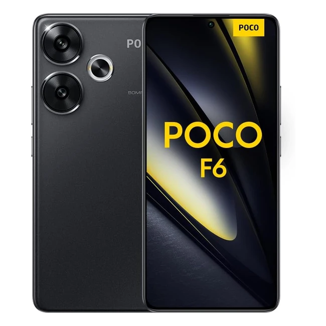Poco F6 Snapdragon 8 Gen 3 120Hz AMOLED 8GB256GB Noir - Double Caméra 50MP avec OIS - Chargeur Turbo 90W