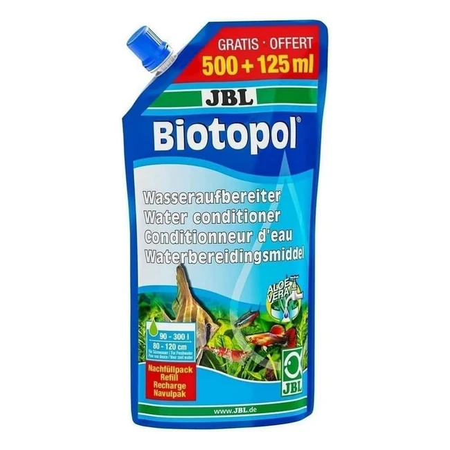 JBL Biotopol Frischwasser Conditioner Nachfüllung 500ml - Umweltfreundlich, schnell wirksam, gesunde Fische