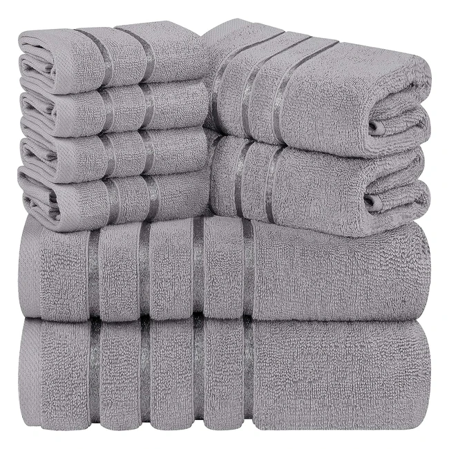 Juego de Toallas de Lujo Utopia Towels - 8 Piezas - Absorbentes - 97% Algodón