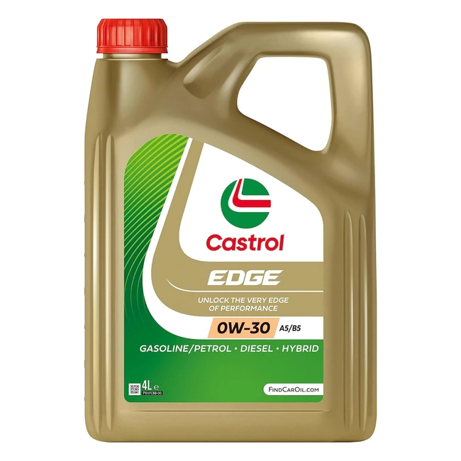 Castrol Edge 0W30 A5B5 Motoröl 4L - Stärkstes Öl für maximale Leistung
