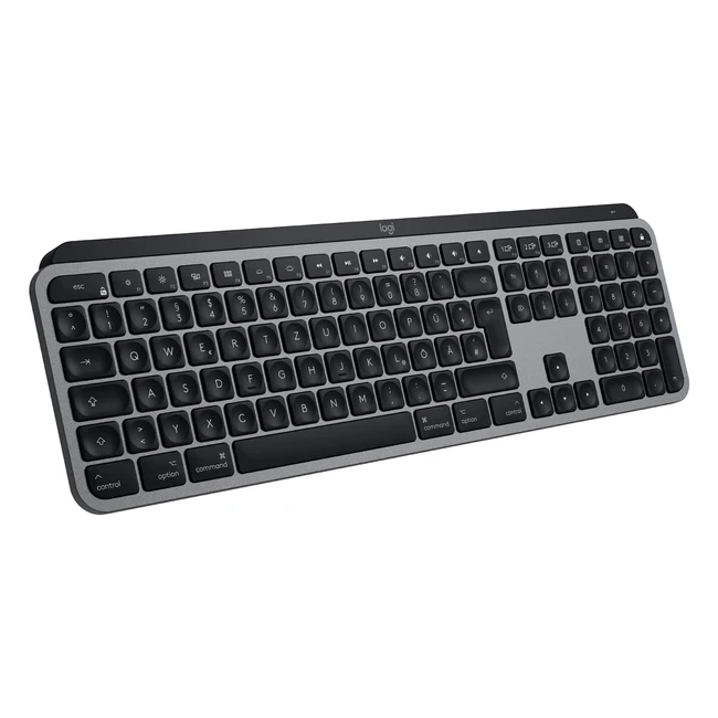 Logitech MX Keys für Mac - Kabellose Tastatur mit LED-Tasten und Bluetooth - Graphit