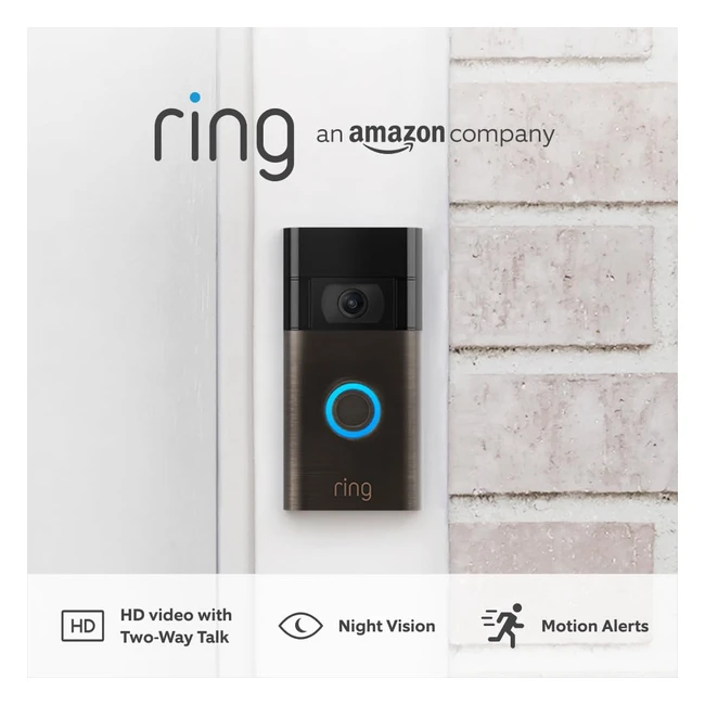 Ring Video Doorbell 2nd Gen by Amazon - 1080p HD Video - WiFi - Easy Installation