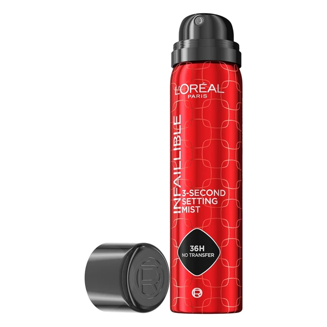 L'Oreal Paris Infallible 3-Second Setting Spray | Long-Lasting Fixing Spray | Lightweight Micro Mist | 36-Hour Makeup Set | 75ml