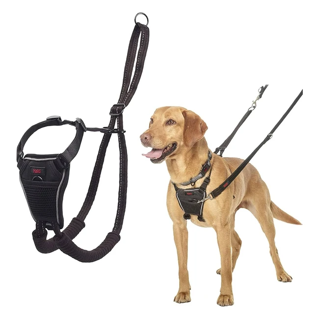 Halti No Pull Harness Size Medium - Stop Pulling - Easy to Use - Reflective & Breathable - Black