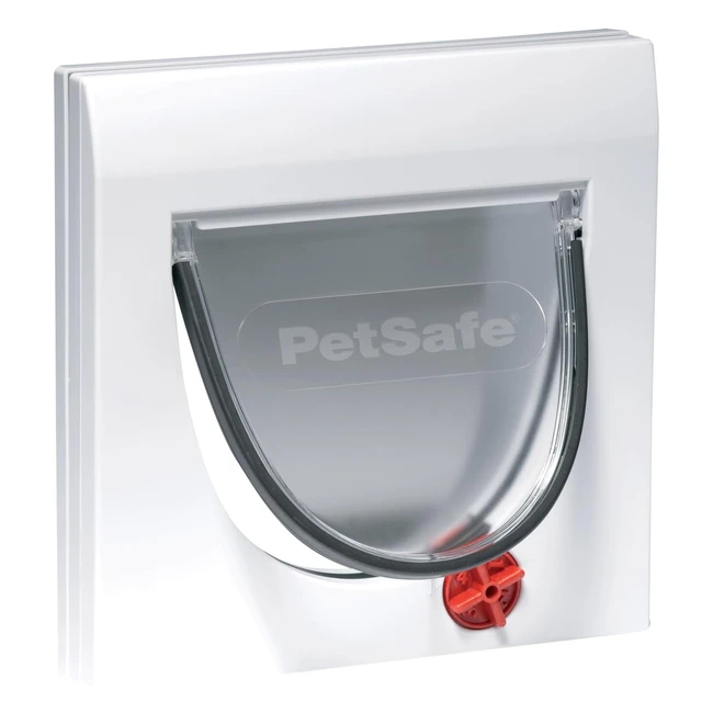 PetSafe Staywell 4 Way Locking Classic Cat Flap - Easy Install Durable Pet Door - White