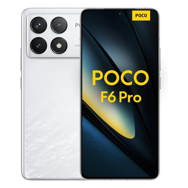 Poco F6 Pro Smartphone 12/256GB - 120Hz 667 WQHD AMOLED Display - 50MP OIS Dreifachkamera - 5000mAh 120W Hypercharge - DualSIM White