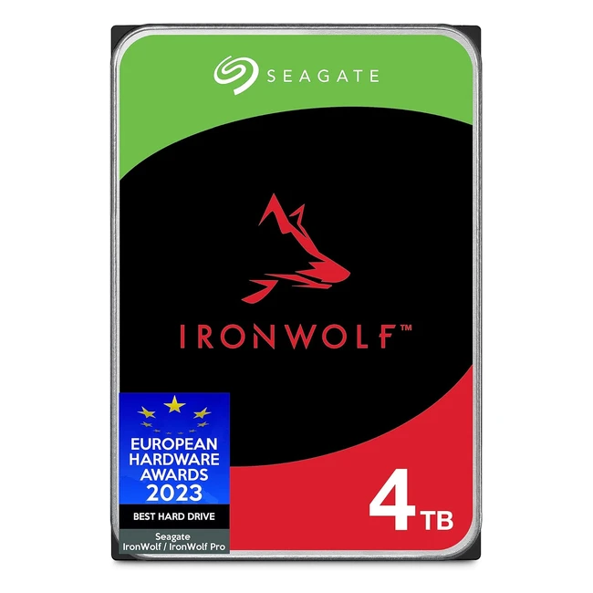 Seagate Ironwolf 4To Disque Dur Interne NAS HDD CMR 35 SATA 6Go/s 5 400 tr/min 64 Mo de mémoire cache ST4000VNZ06