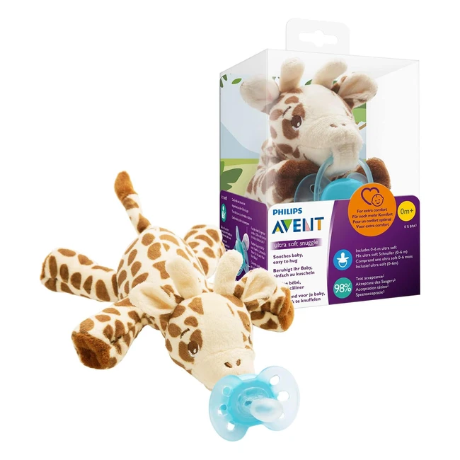 Philips Avent Giraffe Snuggle Baby Comforter | Ultra Soft Soother | Cozy & Comfortable