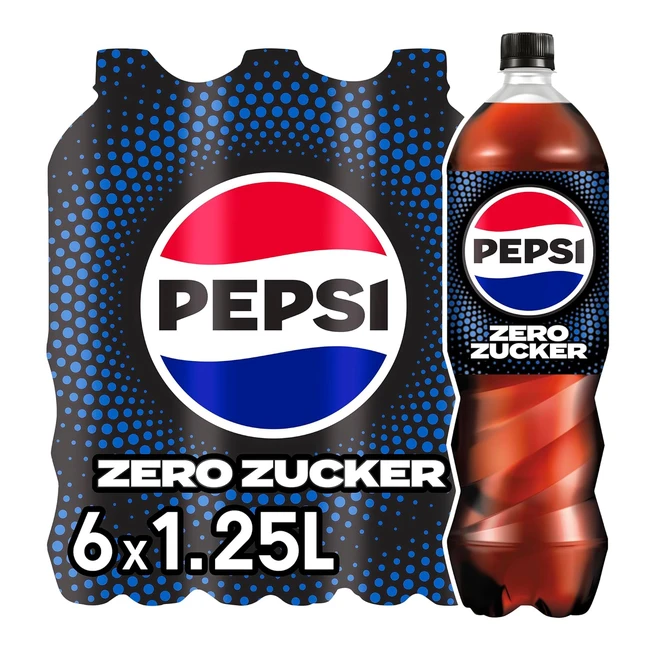 Pepsi Zero Zucker - Zuckerfreies Erfrischungsgetränk - Kalorienfrei - Koffeinhaltige Cola - 6 x 125 L