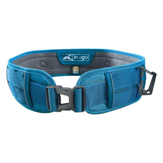 Kurgo RSG Hundegurt - Freihändige Leine für Sport - Verstellbar von 28 bis 45 Zoll - Blau
