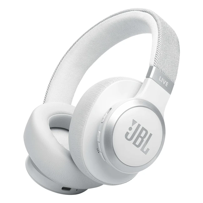 JBL Live 770 NC Over-Ear Bluetooth Kopfhörer mit adaptivem Noise Cancelling - Weiß