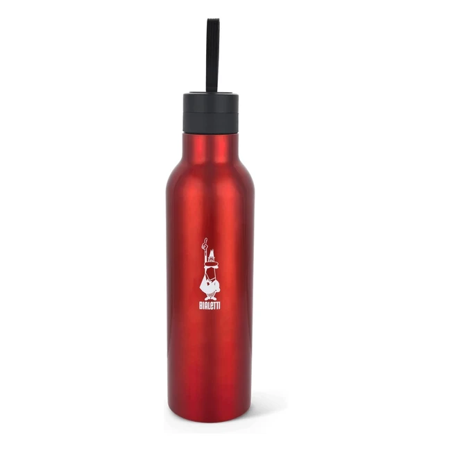 Bialetti To Go Thermosflasche doppelwandig 12h heiß 24h kalt 750ml glänzend rot