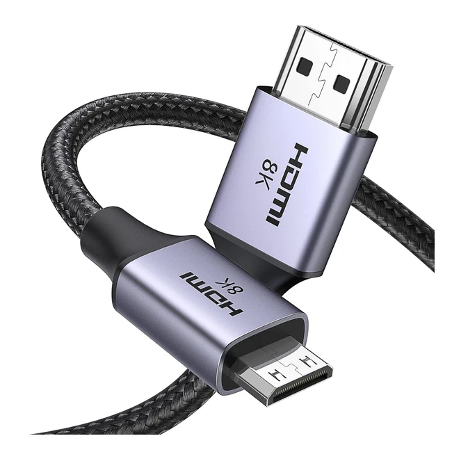 UGREEN Mini HDMI Kabel 8K Mini HDMI zu HDMI Kabel Mini HDMI 21 Kabel mit Ethernet 3D Full HD 1080p HDR ARC kompatibel mit Raspberry Pi 4 Kamera TV usw. 1m