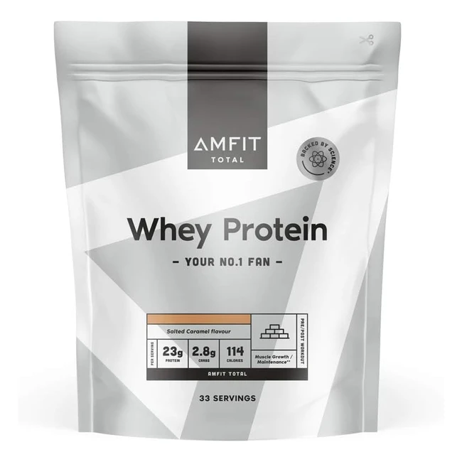 Proteine del siero di latte in polvere caramello salato 1kg - Amfit Nutrition #fitness #proteine #caramello