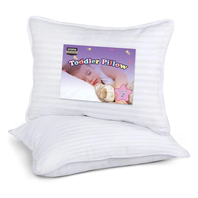 Almohada para Bebés Utopia Bedding Juego de 2 40 x 60 cm Transpirable y Suave