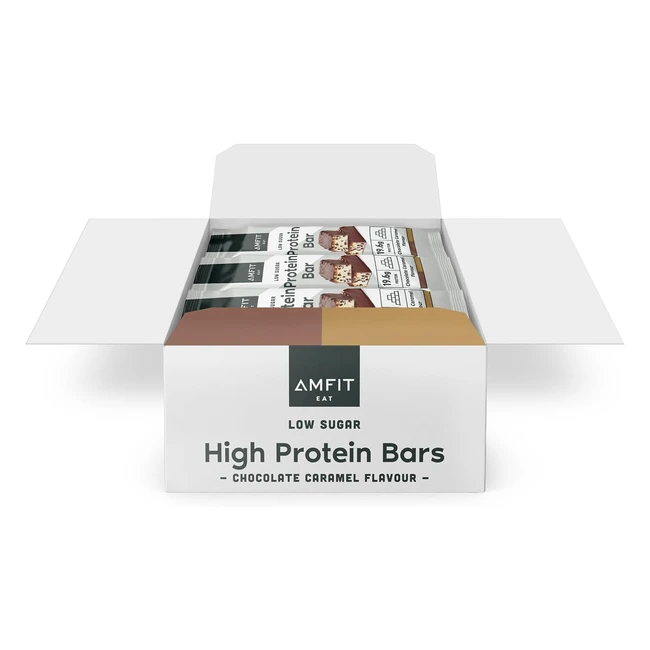 Barrette Proteiche Amfit Nutrition Gusto Cioccolato e Caramello 720g - Confezione da 12