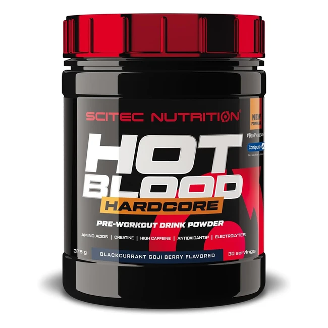 Scitec Nutrition Hot Blood Hardcore 375g - Bevanda Preallenamento con Aminoacidi e Creatina