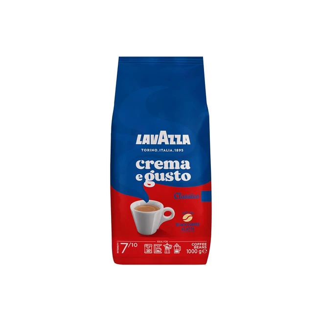 Lavazza Crema e Gusto Classico Kaffeebohnen, intensität 8/10, 1kg