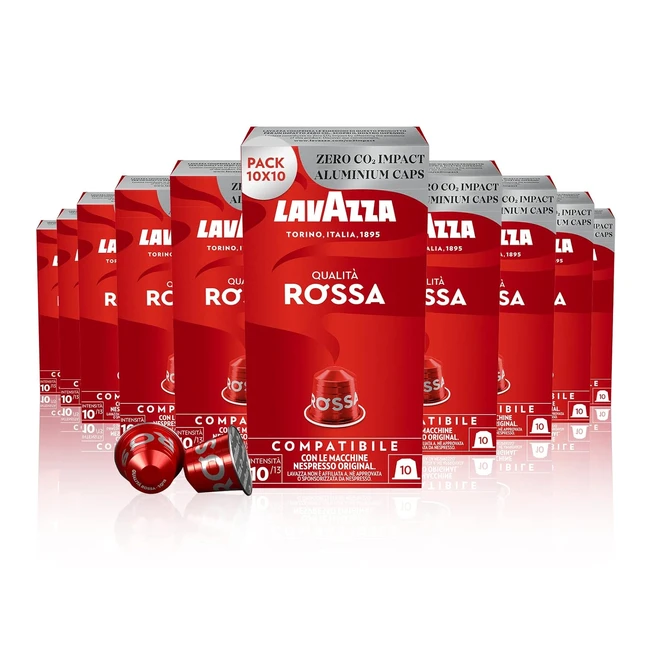 Lavazza Espresso Qualita Rossa 10 x 10 Kapseln - Intensiver Geschmack & Aromasafe Technologie