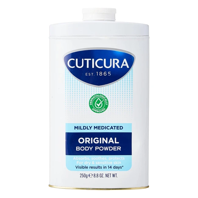 Cuticura Medicated Talcum Powder 250g - Relief for Dry, Itchy Skin