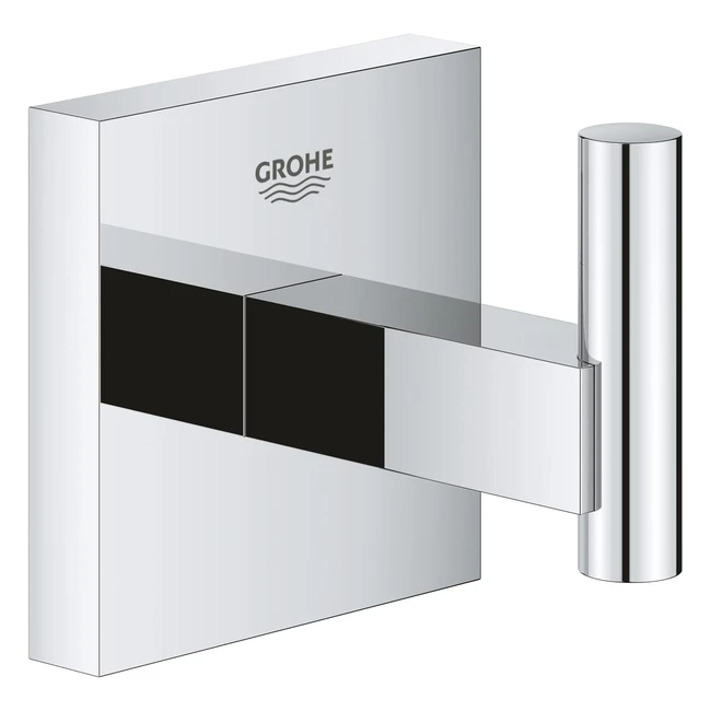 Grohe Start Cube Robe Hook Bathroom Wall Mounted Shower Towel Hanger Metal Conce