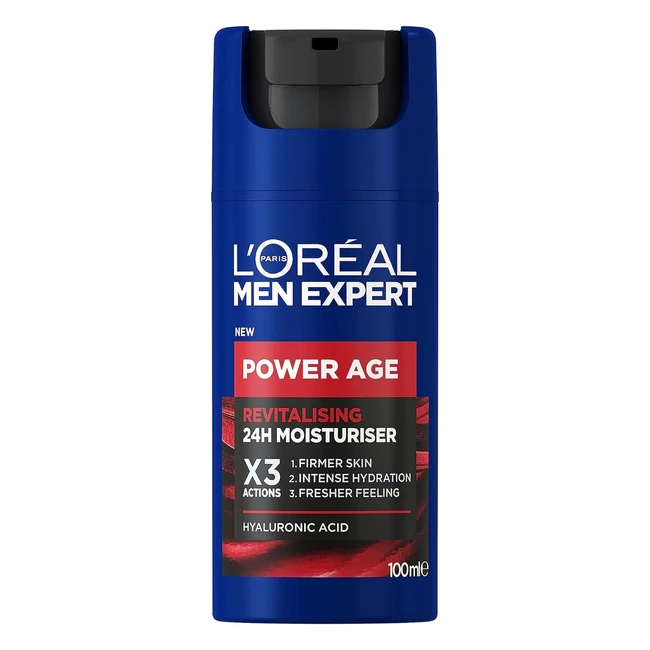 LOreal Men Expert Revitalising Daily Moisturiser XL 100ml - Hyaluronic Acid An