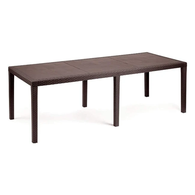 Tavolo da esterno Roma rettangolare allungabile marrone 100% Made in Italy 150x220x90h72 cm