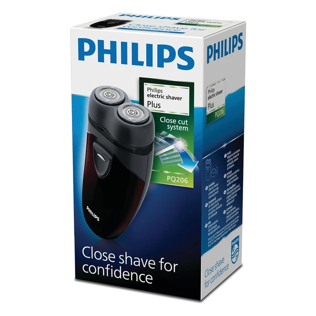 Philips Mens Electric Travel Shaver PQ20618 - Cordless Battery-Powered Close Cu