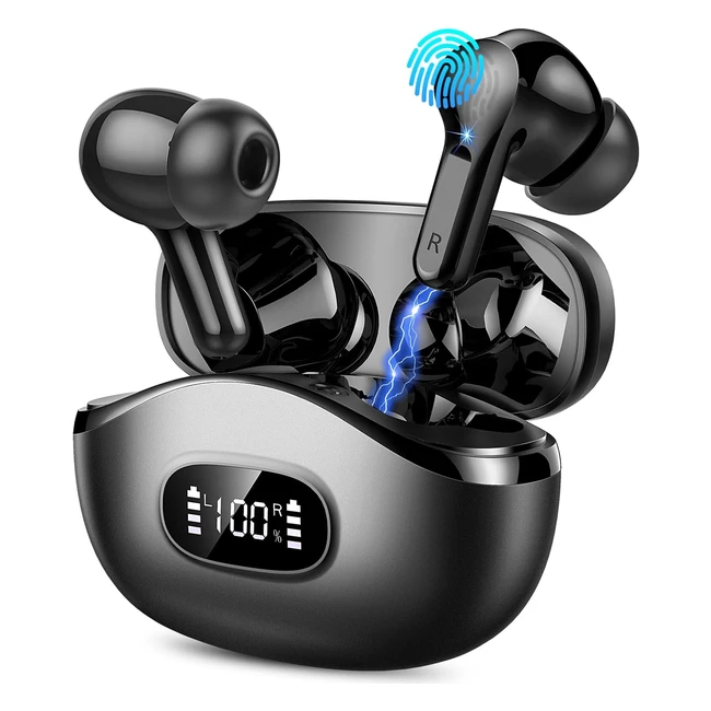 Ecouteurs Bluetooth Sans Fil 53 HiFi Son Stro HD Enc Antibruit Mics 40h Oreillet