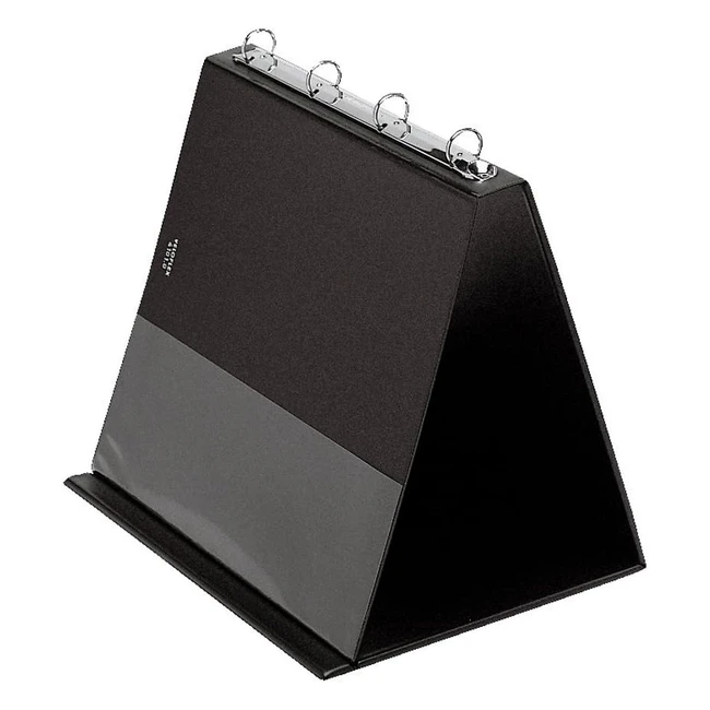 Rotafolios de Mesa DIN A4 Veloflex 4101080 - Fundas PVC Transparentes - Soporte Presentación - Negro