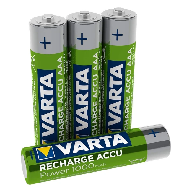 Varta Pilas AAA Recargables Pack 4 Recharge Accu Power 1000mAh NIMH