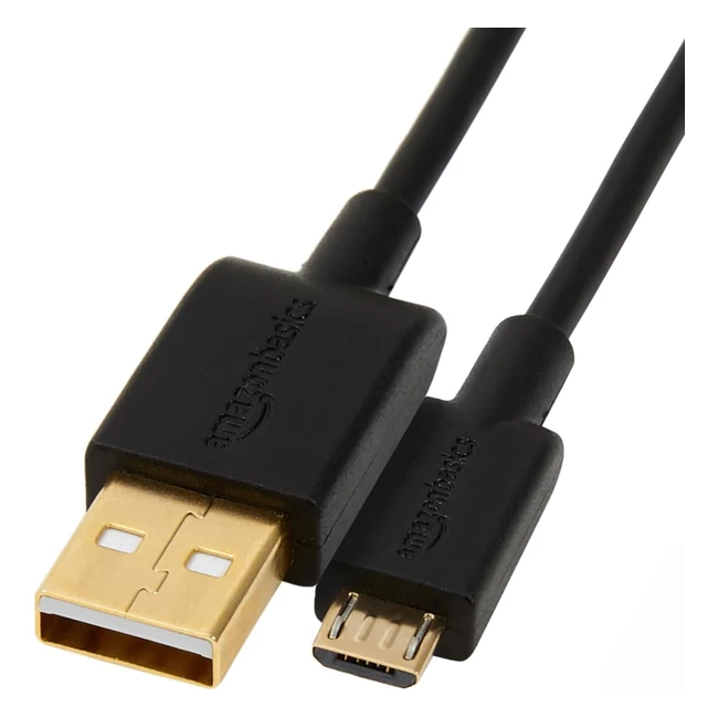 Cavo USB 20 Amazon Basics - Confezione Singola 09m Nero - Velocit 480 Mbps
