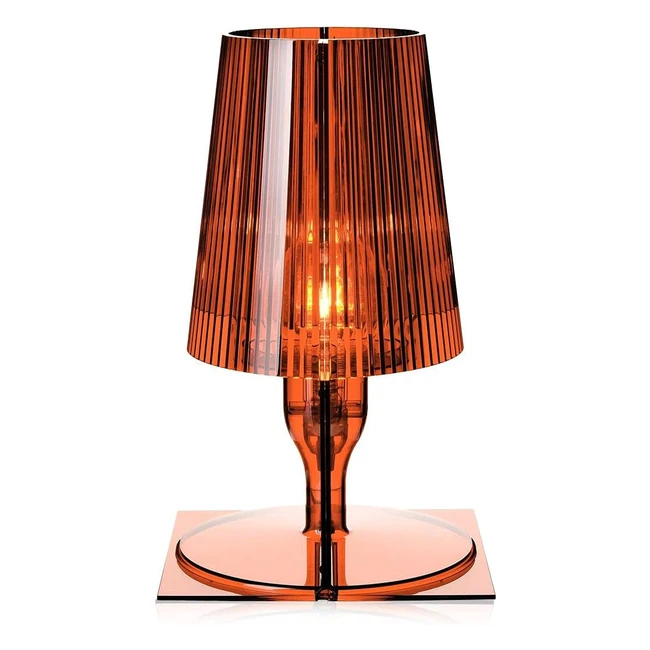 Lampe de table Kartell Take Ambre - Design Ferruccio Laviani - Réf. 2003 - Polycarbonate - IP20 - 220-240V - E14 2700K