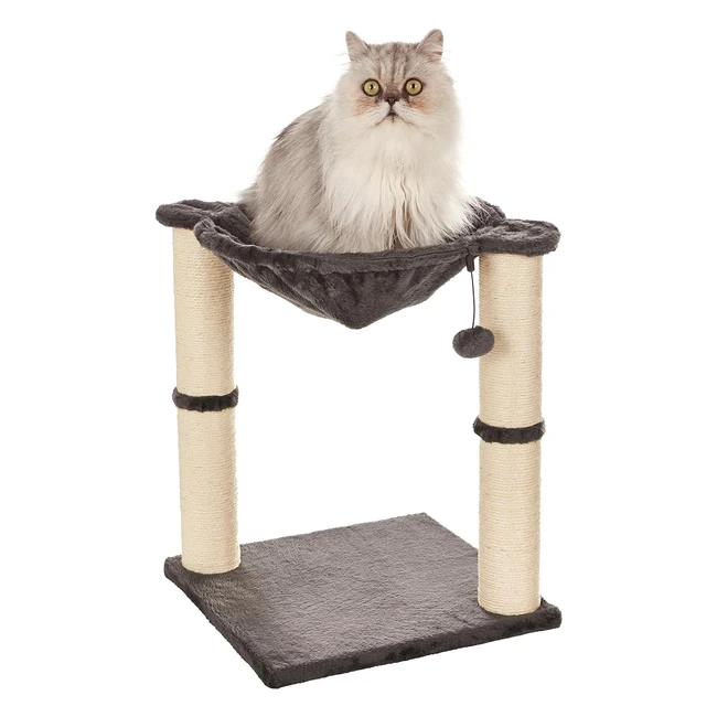 Arbre  chat Amazon Basics avec abri lit hamac et griffoir - 41 x 51 x 41 cm 