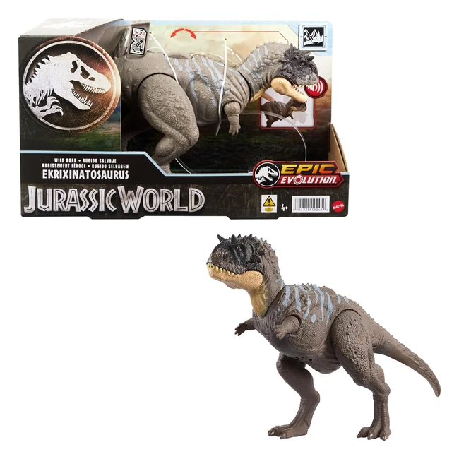 Mattel Jurassic World Ecrixinatosauro Ruggito Selvaggio - Giocattolo per Bambini