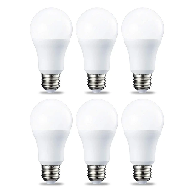 Confezione 6 Lampadine LED 10W - Amazon Basics - E27 - Luce Bianca Calda