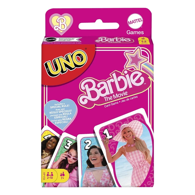 Gioco di carte Uno Barbie The Movie per bambini 7 anni - HPY59