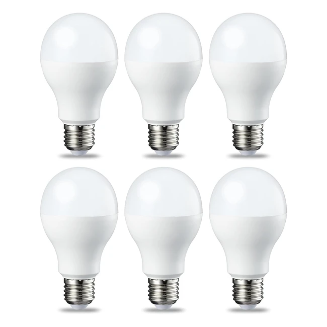 Lot de 6 ampoules LED Amazon Basics E27 13W Equiv 100W Blanc Chaud
