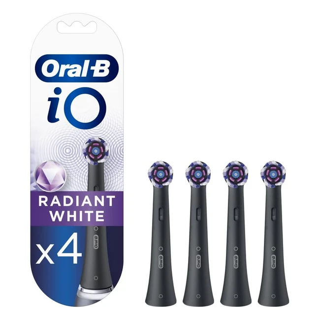 OralB IO Radiant White Electric Toothbrush Heads - Pack of 4 Angled Bristles D