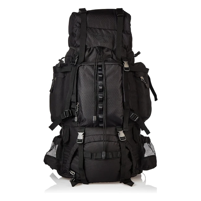 Amazon Basics Hiking Backpack 75L with Rainfly - Black - Free Delivery
