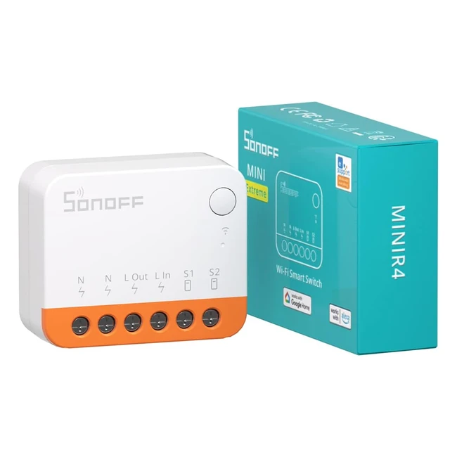 Sonoff MiniR4 Interrupteur Connect WiFi 2 Voies - Interrupteur Intelligent Micromodule - Mode Détacher le Relais WiFi 2.4G Contrôle App - Mini Smart Switch Compatible avec Alexa Google Home 10A/2200W