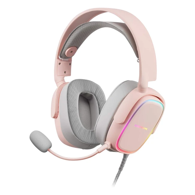 Casque Gaming MHAX Pink RGB Microphone Dtachable Hifi - Mars Gaming